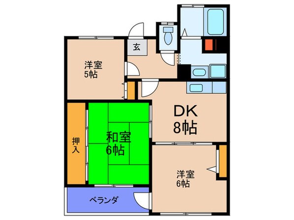 ロベリア弐番館の物件間取画像